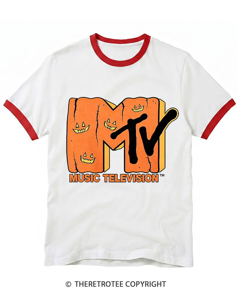TheRetroTee Music Nostalgia 1990s Ringer T-shirt