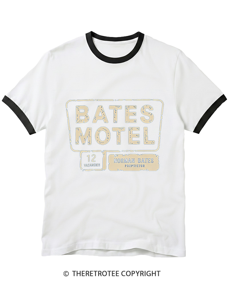TheRetroTee Bates Motel 1980s Ringer T-shirt