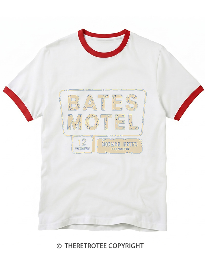 TheRetroTee Bates Motel 1980s Ringer T-shirt