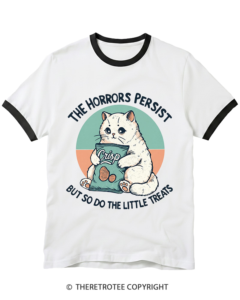 TheRetroTee The Horrors Persist 1990s Ringer T-shirt