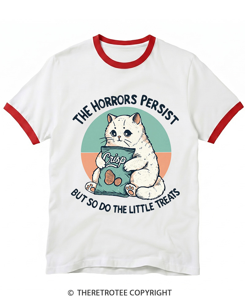 TheRetroTee The Horrors Persist 1990s Ringer T-shirt
