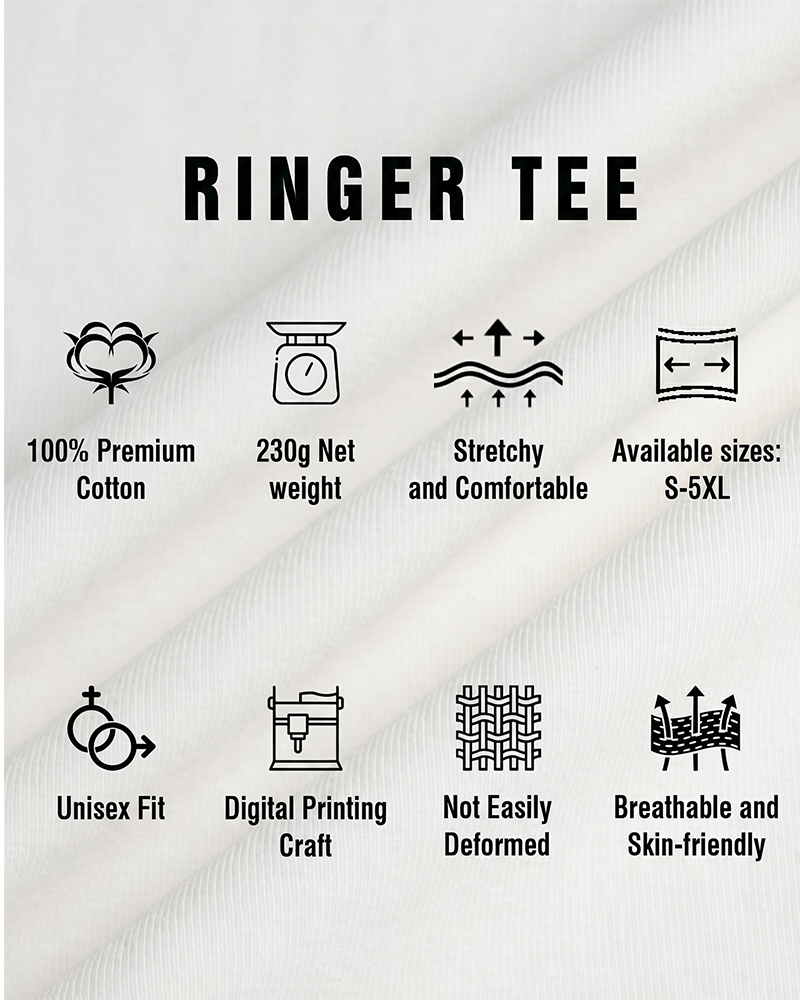 TheRetroTee Forest Squirrel Ringer T-shirt