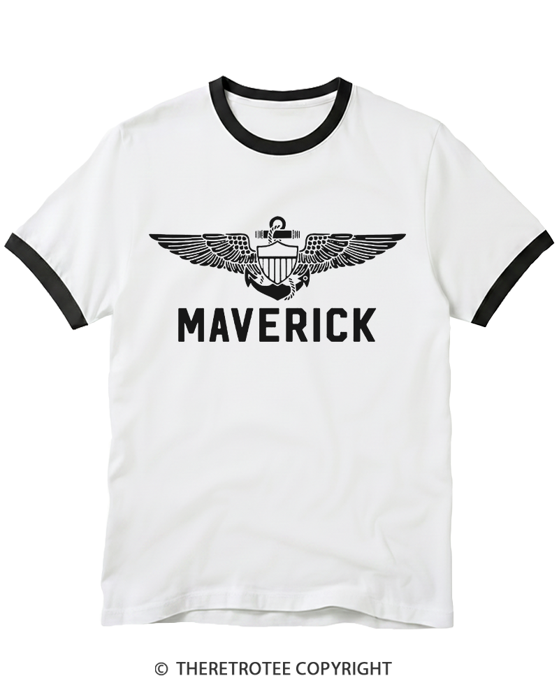 TheRetroTee 1980s Pilot Inspired Ringer T-shirt