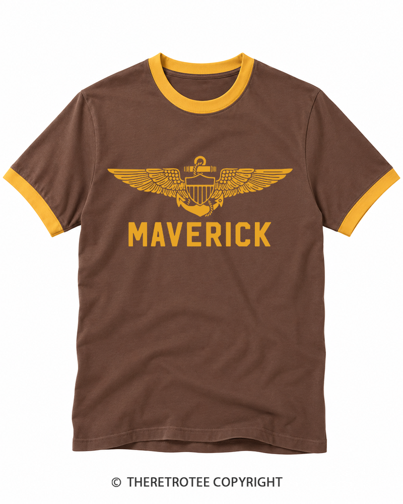 TheRetroTee 1980s Pilot Inspired Ringer T-shirt