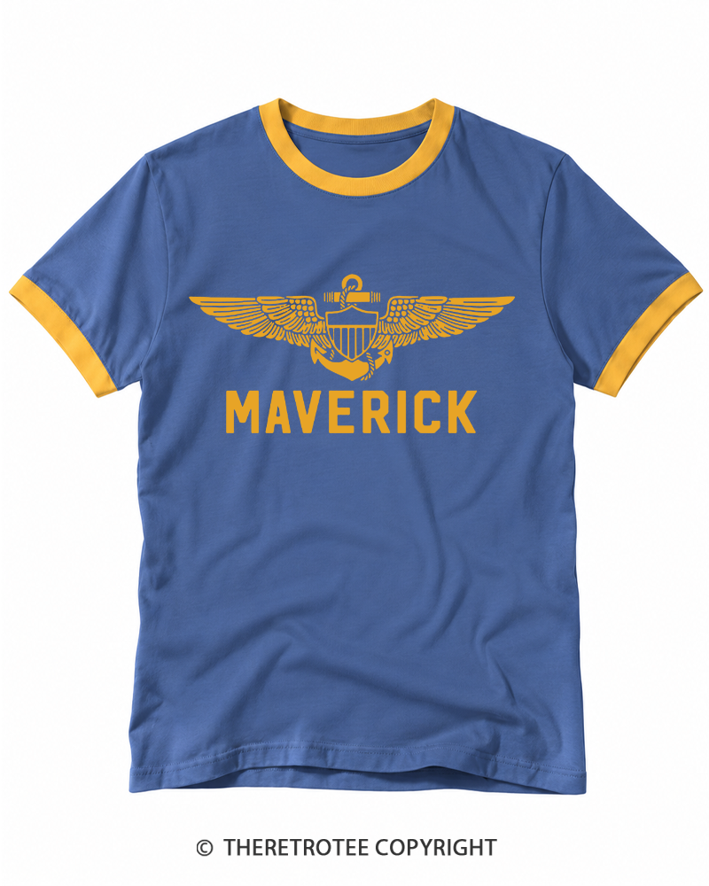 TheRetroTee 1980s Pilot Inspired Ringer T-shirt