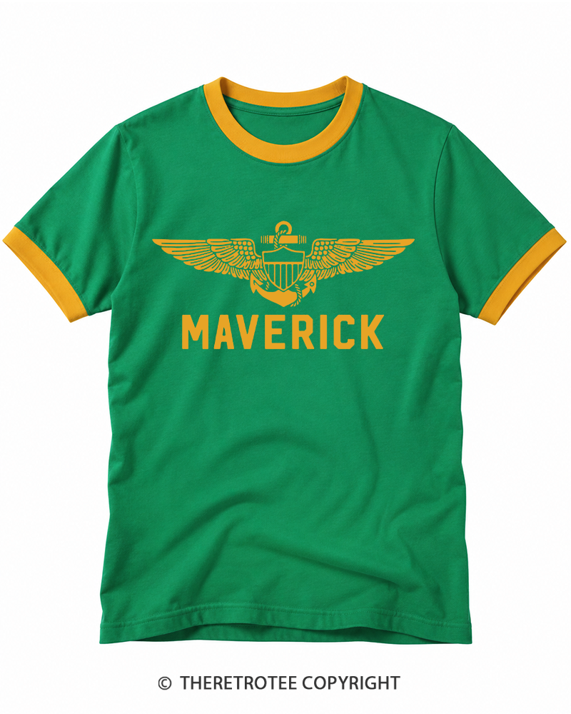 TheRetroTee 1980s Pilot Inspired Ringer T-shirt