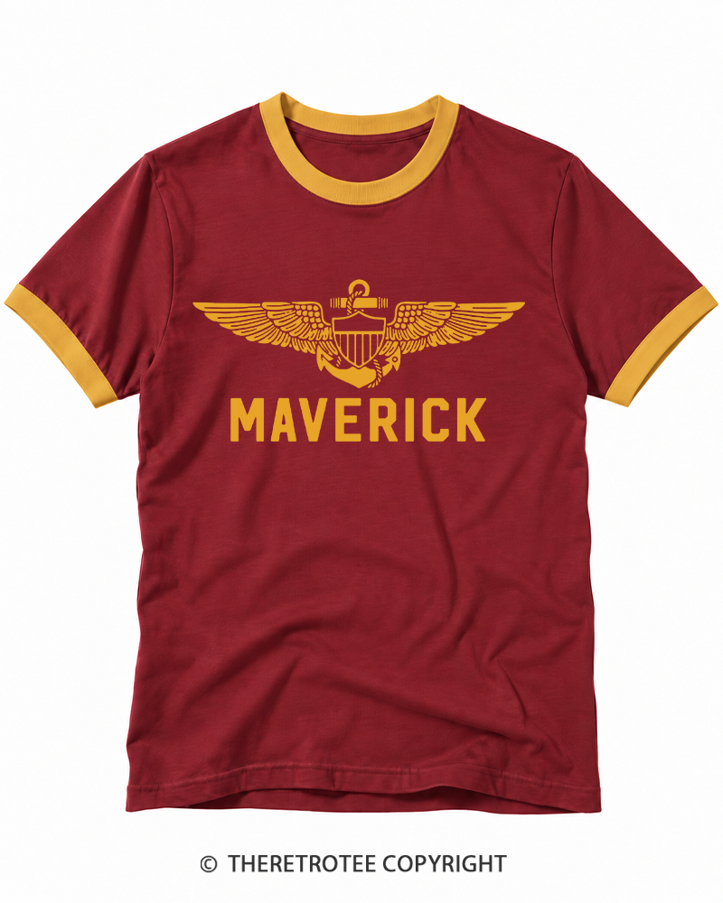 TheRetroTee 1980s Pilot Inspired Ringer T-shirt