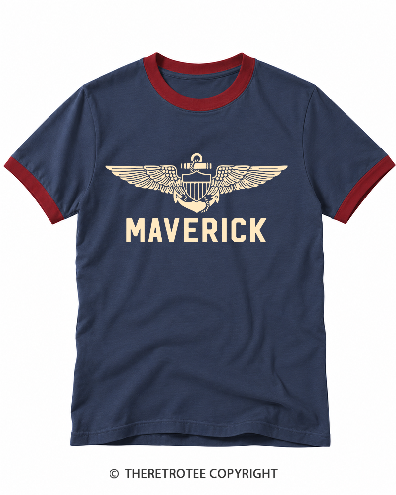 TheRetroTee 1980s Pilot Inspired Ringer T-shirt