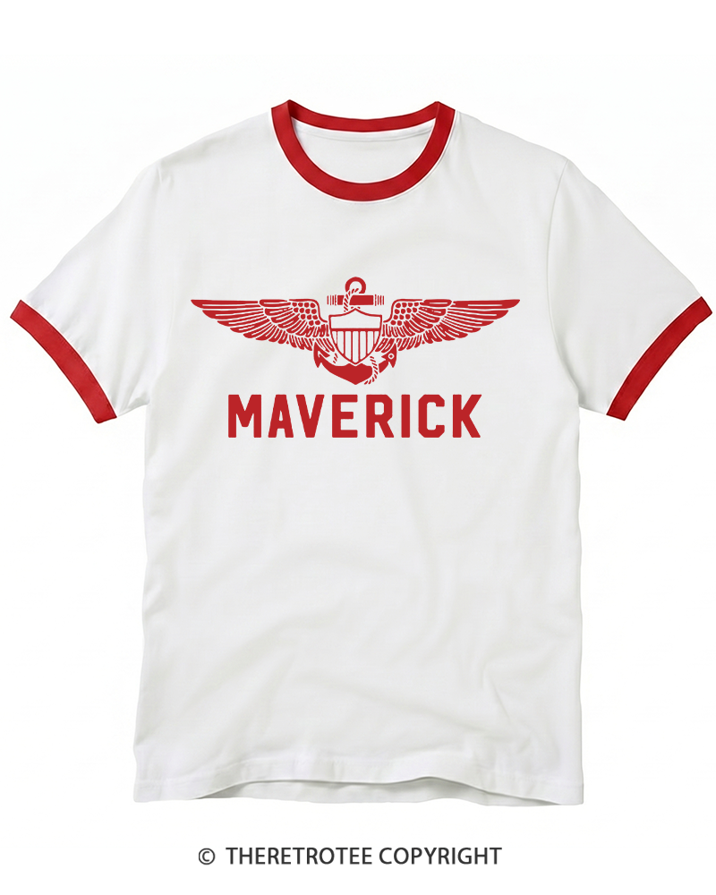 TheRetroTee 1980s Pilot Inspired Ringer T-shirt