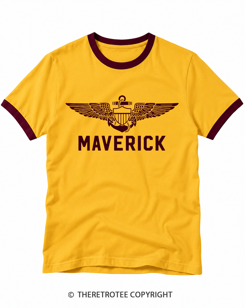 TheRetroTee 1980s Pilot Inspired Ringer T-shirt