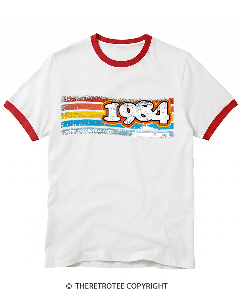 TheRetroTee 1984 Buster 1980s Ringer T-shirt