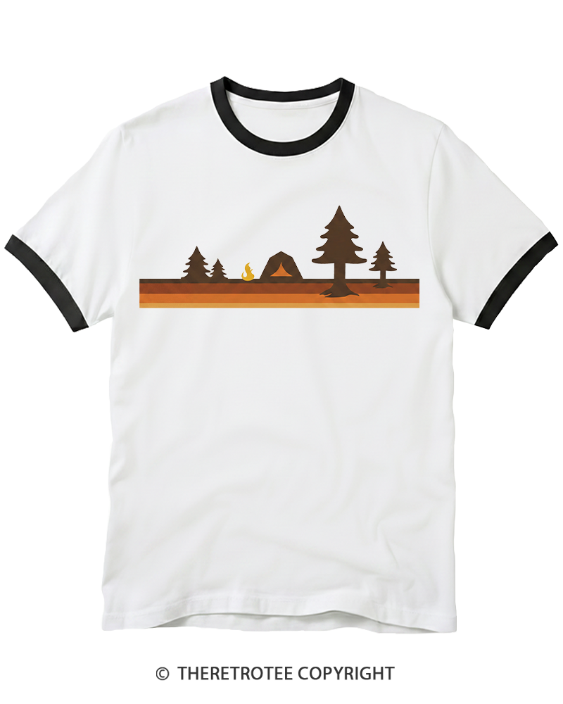 TheRetroTee Camper 1980s Ringer T-shirt