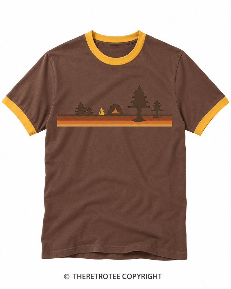 TheRetroTee Camper 1980s Ringer T-shirt