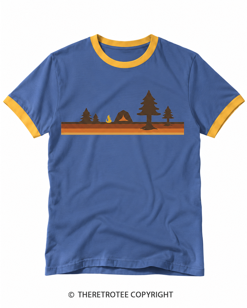 TheRetroTee Camper 1980s Ringer T-shirt
