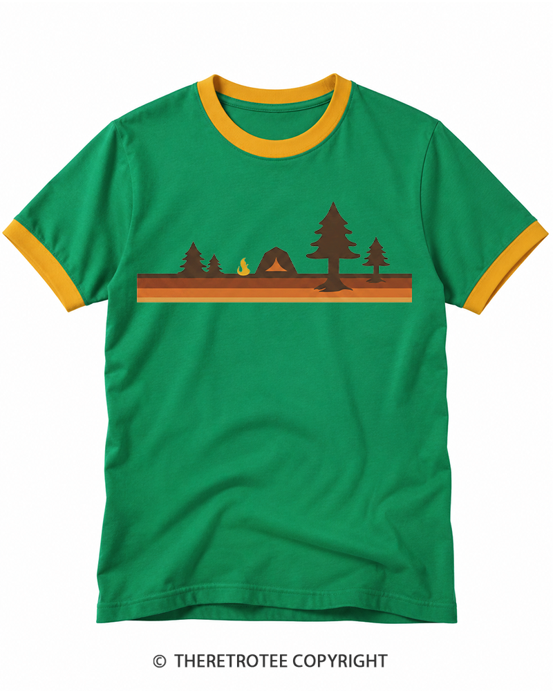 TheRetroTee Camper 1980s Ringer T-shirt