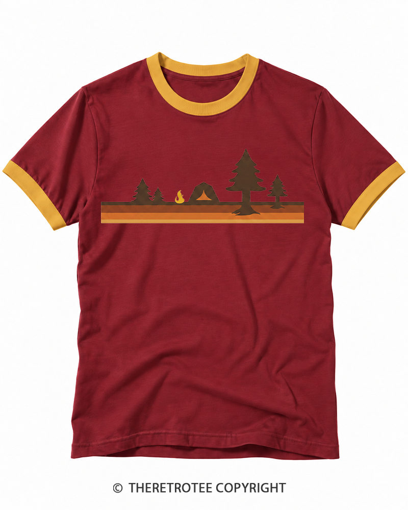 TheRetroTee Camper 1980s Ringer T-shirt