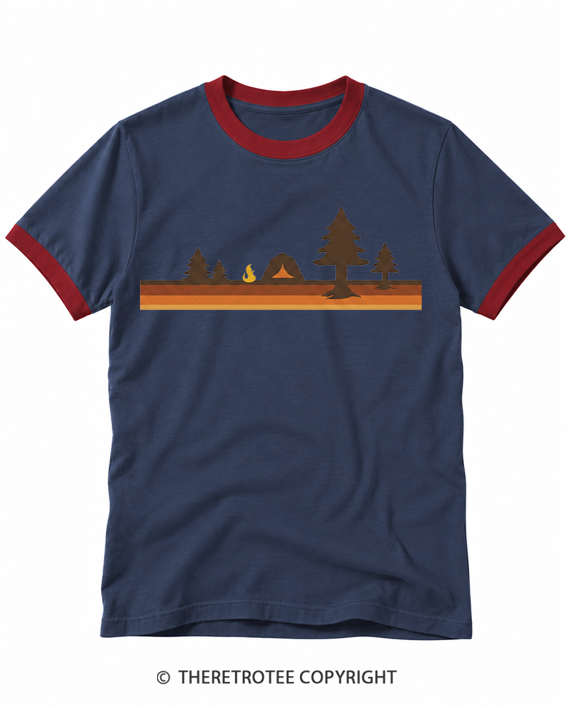 TheRetroTee Camper 1980s Ringer T-shirt
