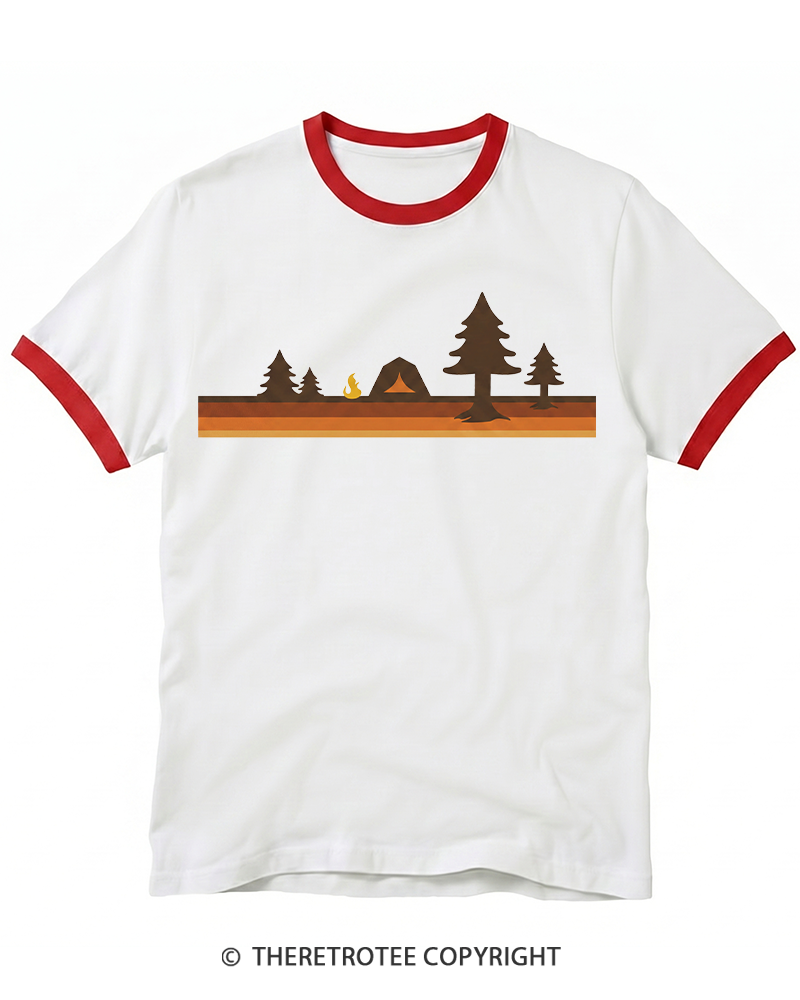 TheRetroTee Camper 1980s Ringer T-shirt