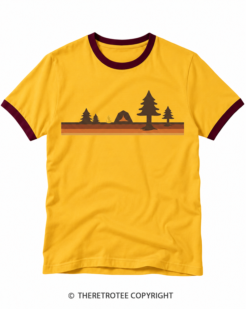 TheRetroTee Camper 1980s Ringer T-shirt