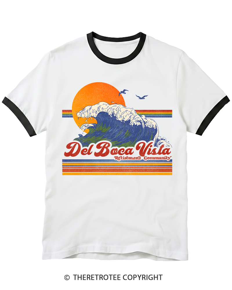 TheRetroTee Del Boca Vista 1980s Ringer T-shirt