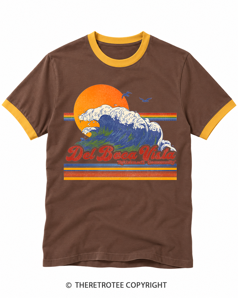 TheRetroTee Del Boca Vista 1980s Ringer T-shirt