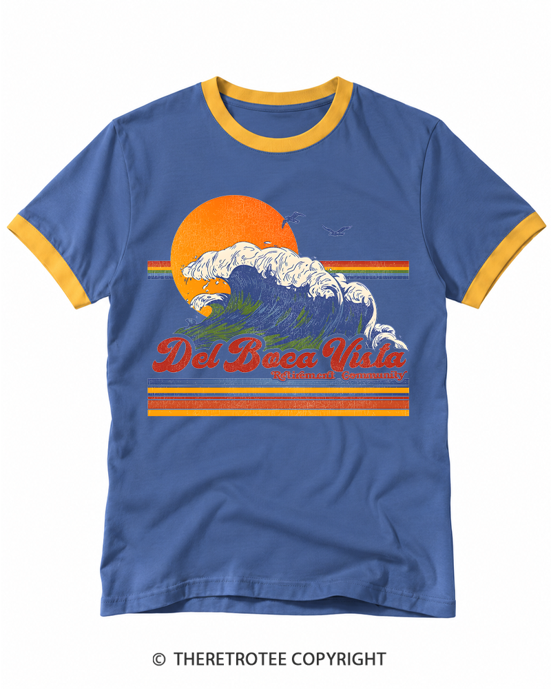 TheRetroTee Del Boca Vista 1980s Ringer T-shirt