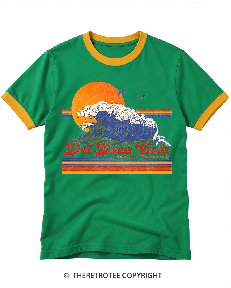 TheRetroTee Del Boca Vista 1980s Ringer T-shirt