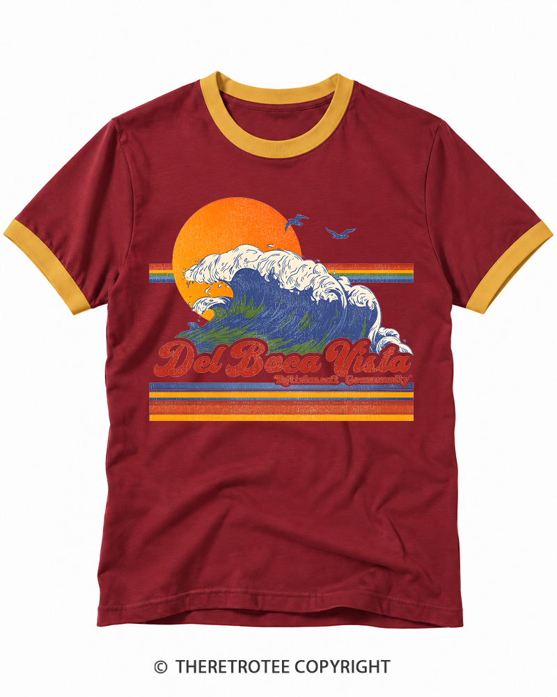 TheRetroTee Del Boca Vista 1980s Ringer T-shirt