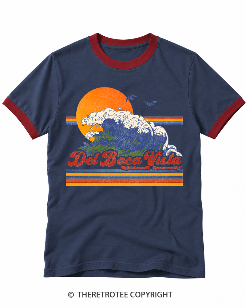 TheRetroTee Del Boca Vista 1980s Ringer T-shirt