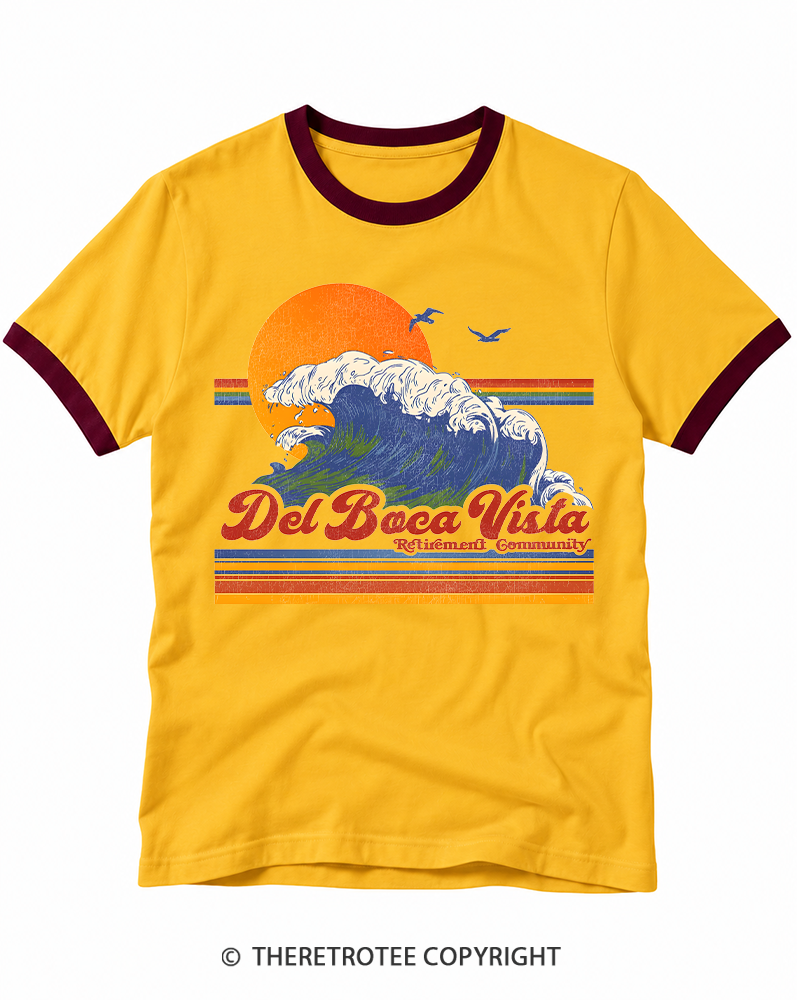 TheRetroTee Del Boca Vista 1980s Ringer T-shirt