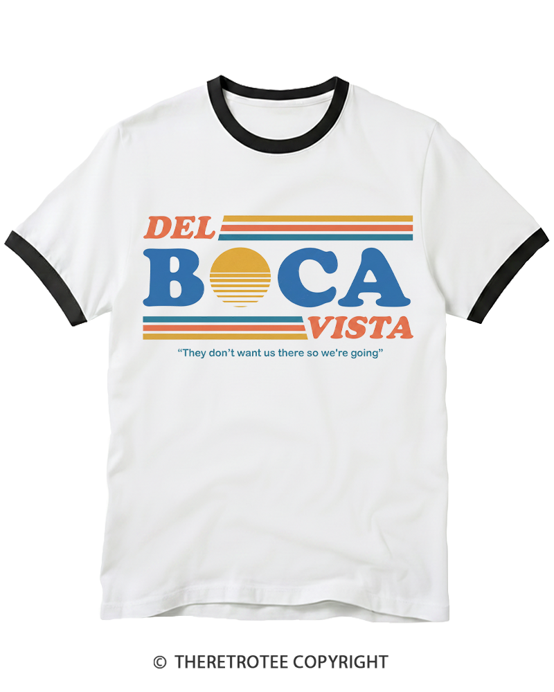 TheRetroTee Del Boca Vista 1990s Ringer T-shirt