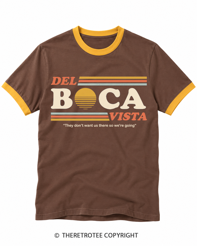 TheRetroTee Del Boca Vista 1990s Ringer T-shirt