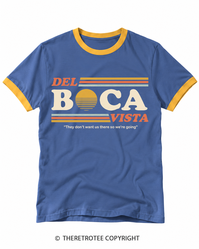 TheRetroTee Del Boca Vista 1990s Ringer T-shirt