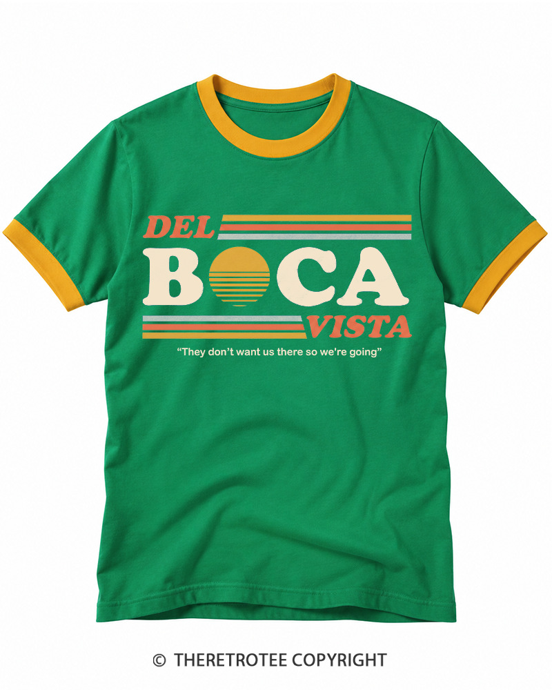 TheRetroTee Del Boca Vista 1990s Ringer T-shirt