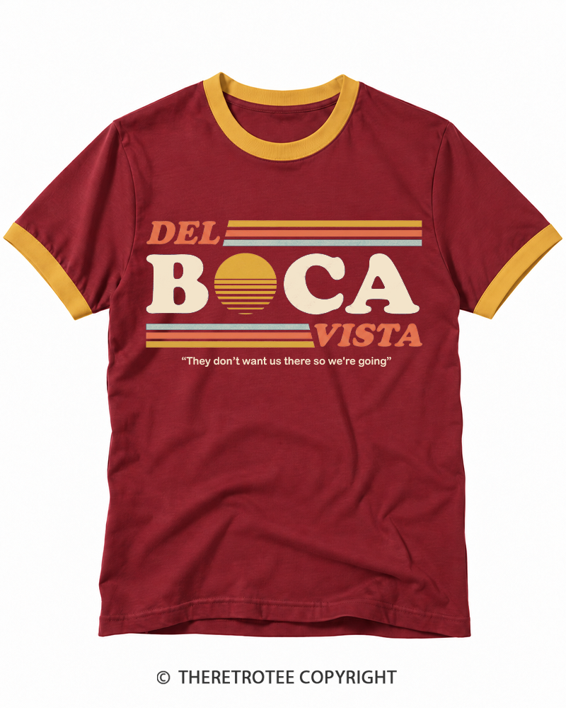 TheRetroTee Del Boca Vista 1990s Ringer T-shirt
