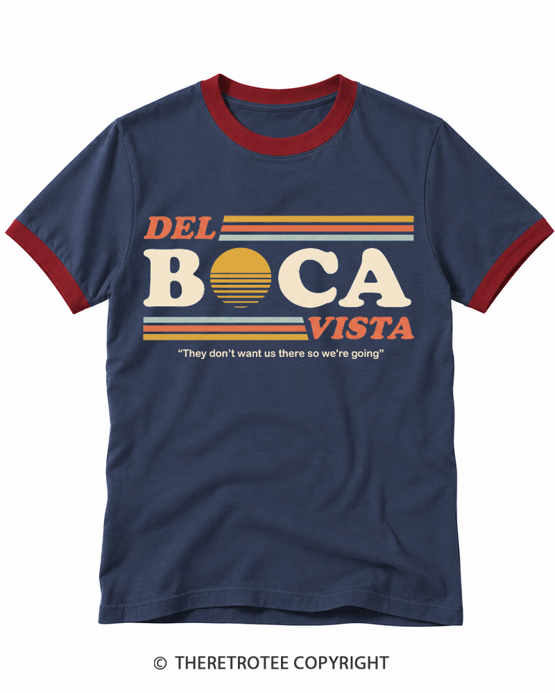 TheRetroTee Del Boca Vista 1990s Ringer T-shirt