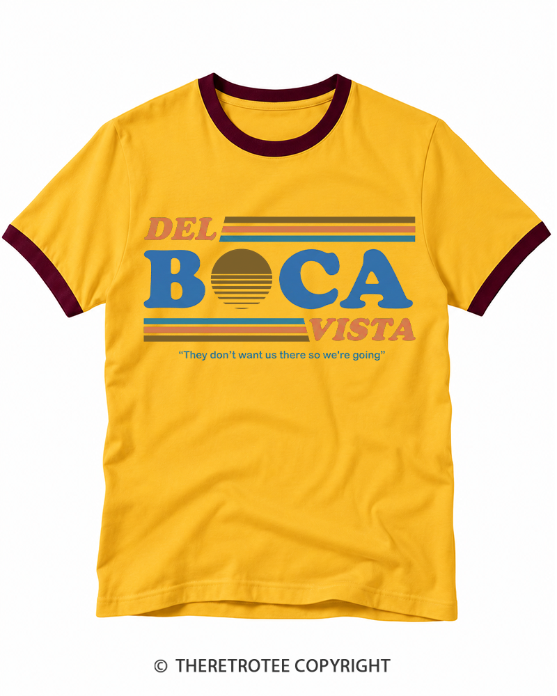 TheRetroTee Del Boca Vista 1990s Ringer T-shirt