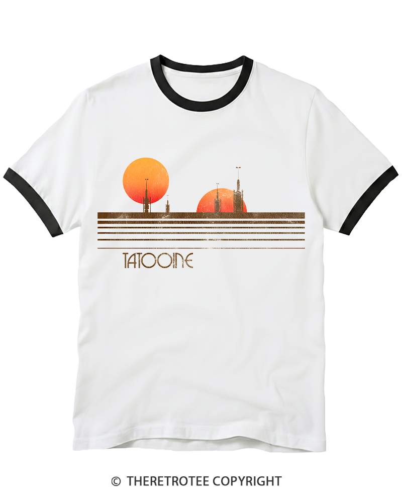 TheRetroTee Galaxy 1980s Ringer T-shirt