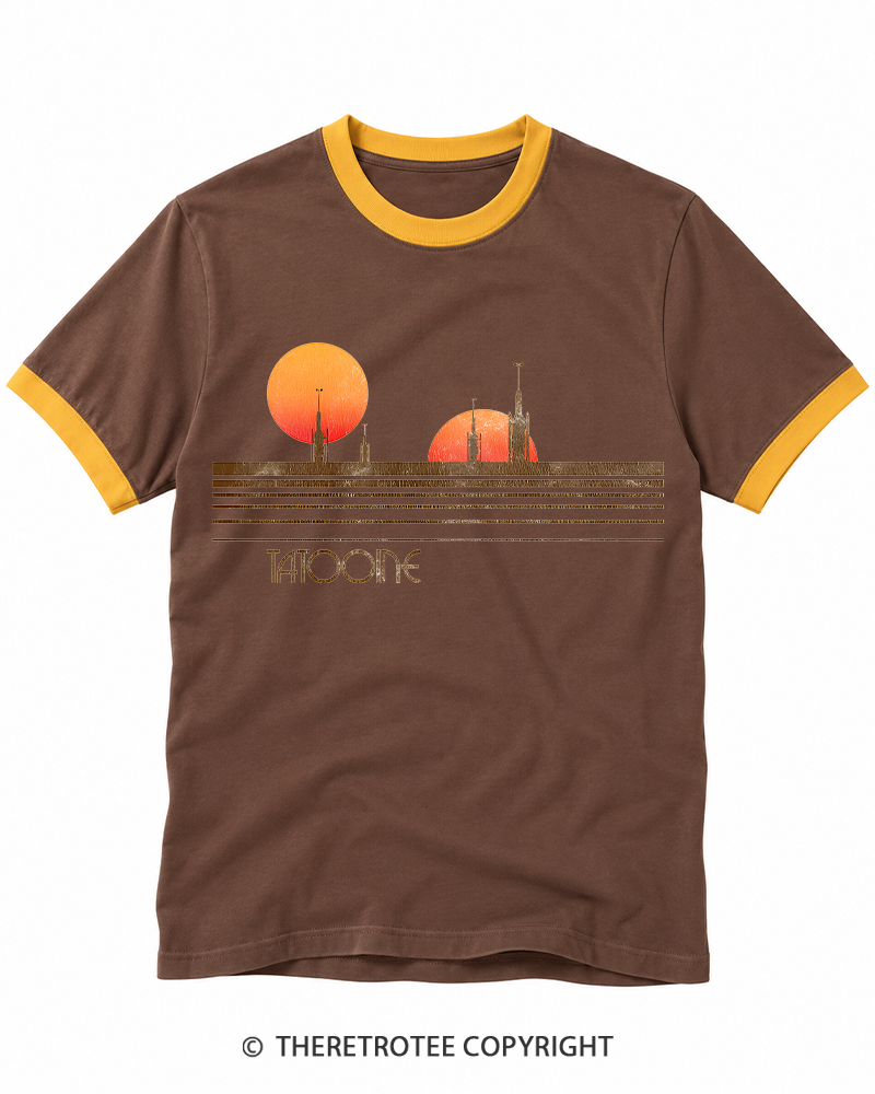 TheRetroTee Galaxy 1980s Ringer T-shirt