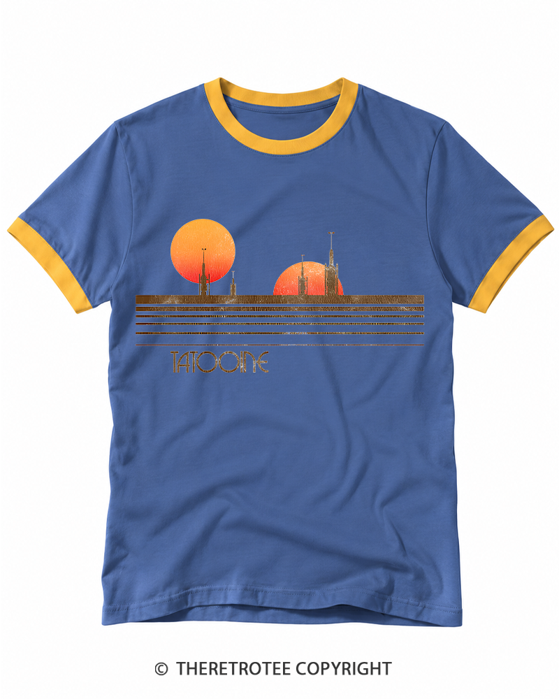 TheRetroTee Galaxy 1980s Ringer T-shirt