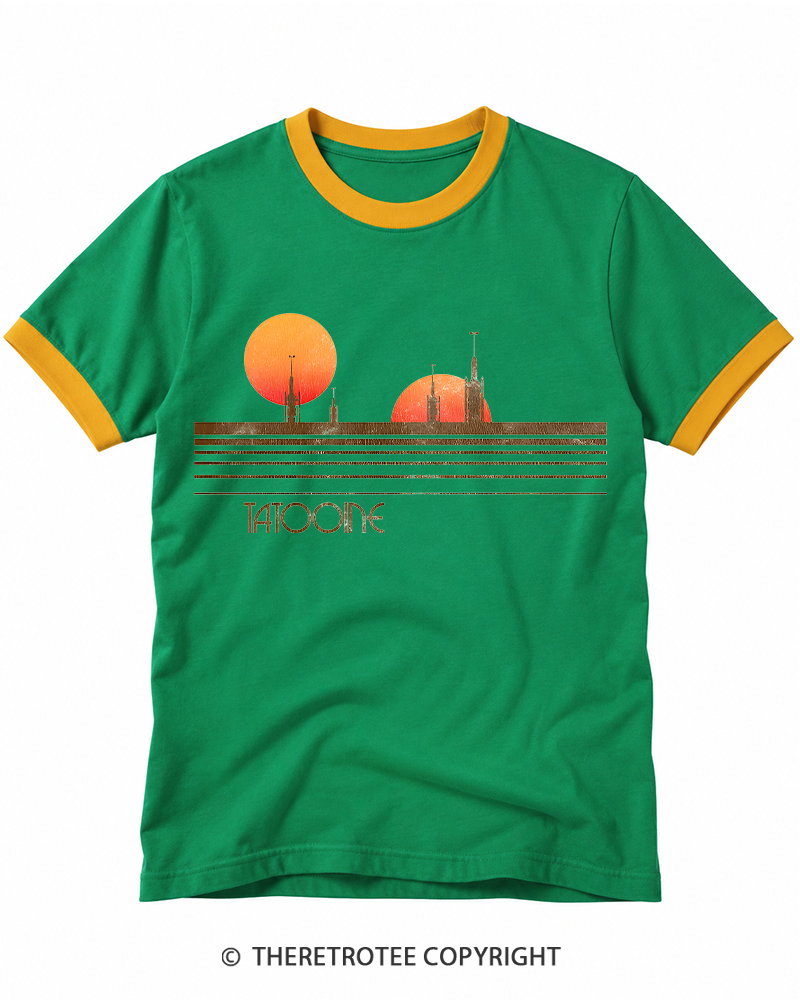 TheRetroTee Galaxy 1980s Ringer T-shirt