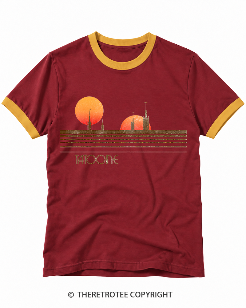 TheRetroTee Galaxy 1980s Ringer T-shirt