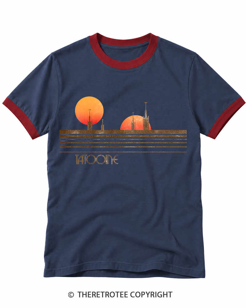 TheRetroTee Galaxy 1980s Ringer T-shirt