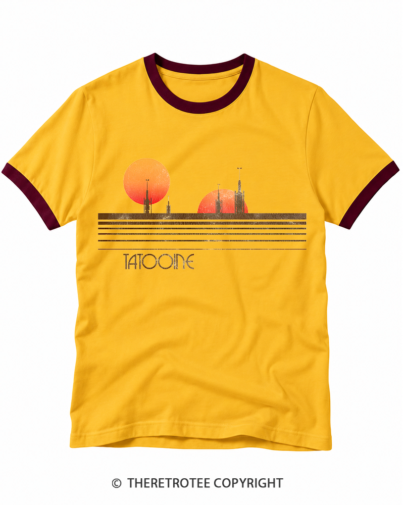 TheRetroTee Galaxy 1980s Ringer T-shirt