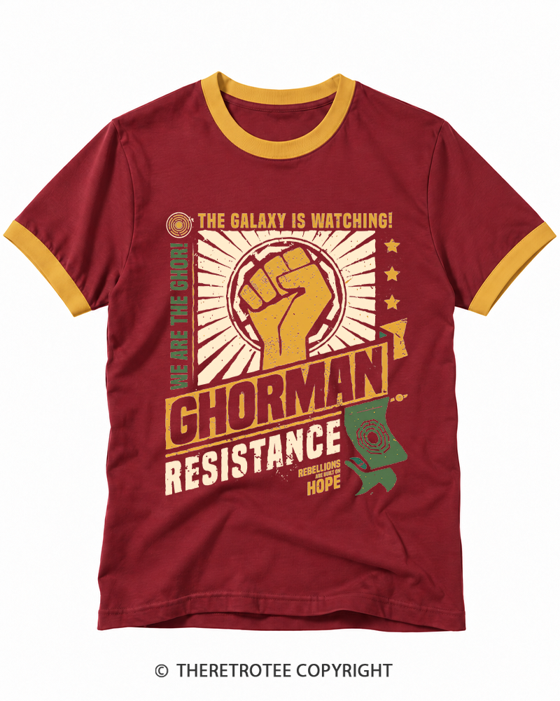 TheRetroTee Hope Builds Rebellion Ringer T-shirt