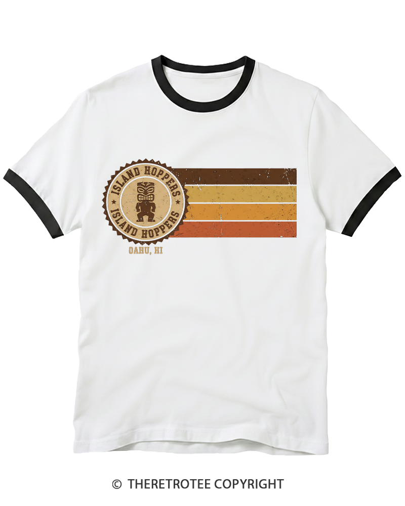TheRetroTee Island Hoppers Ringer T-shirt