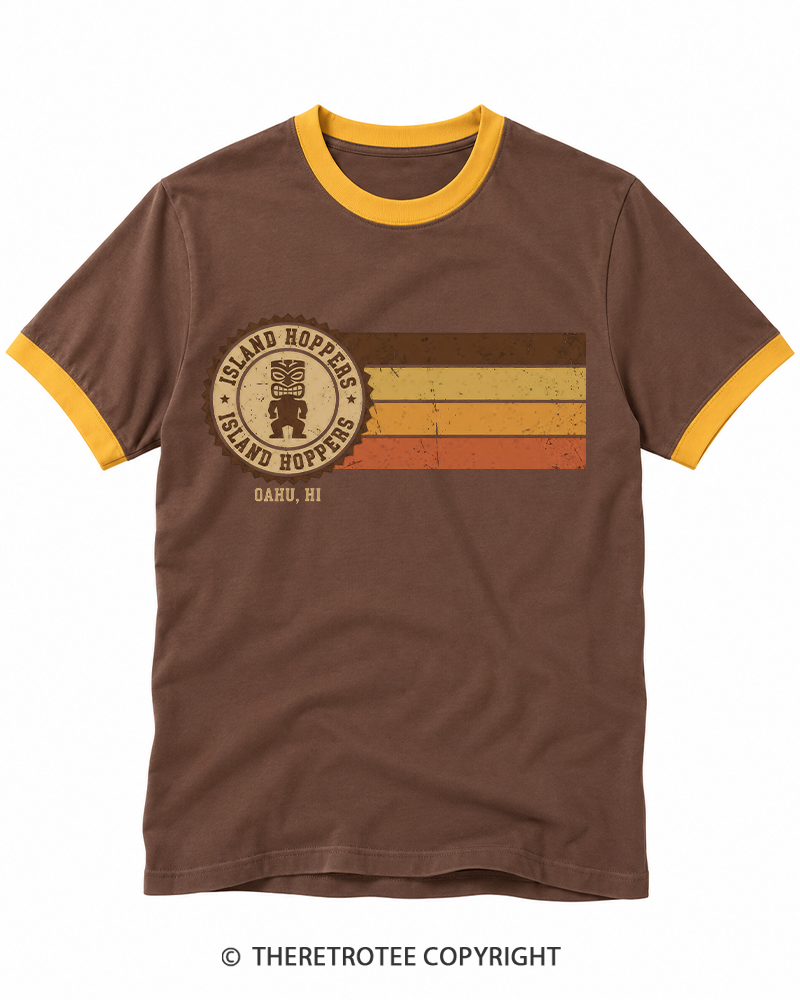 TheRetroTee Island Hoppers Ringer T-shirt