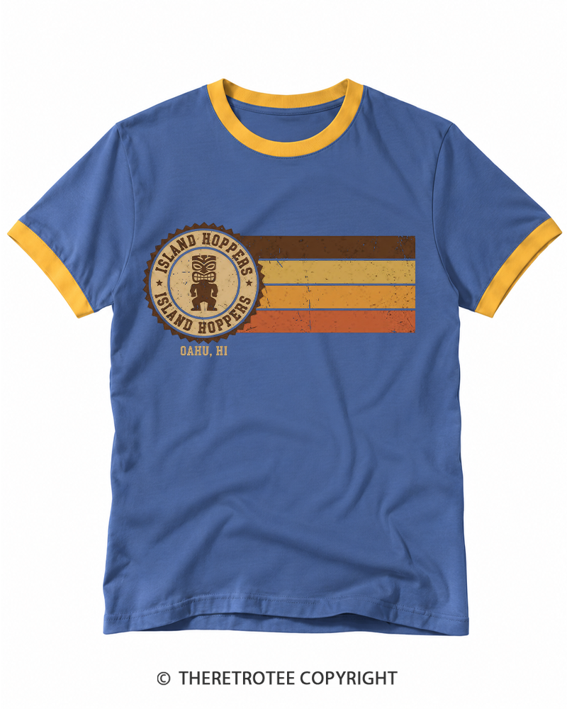 TheRetroTee Island Hoppers Ringer T-shirt