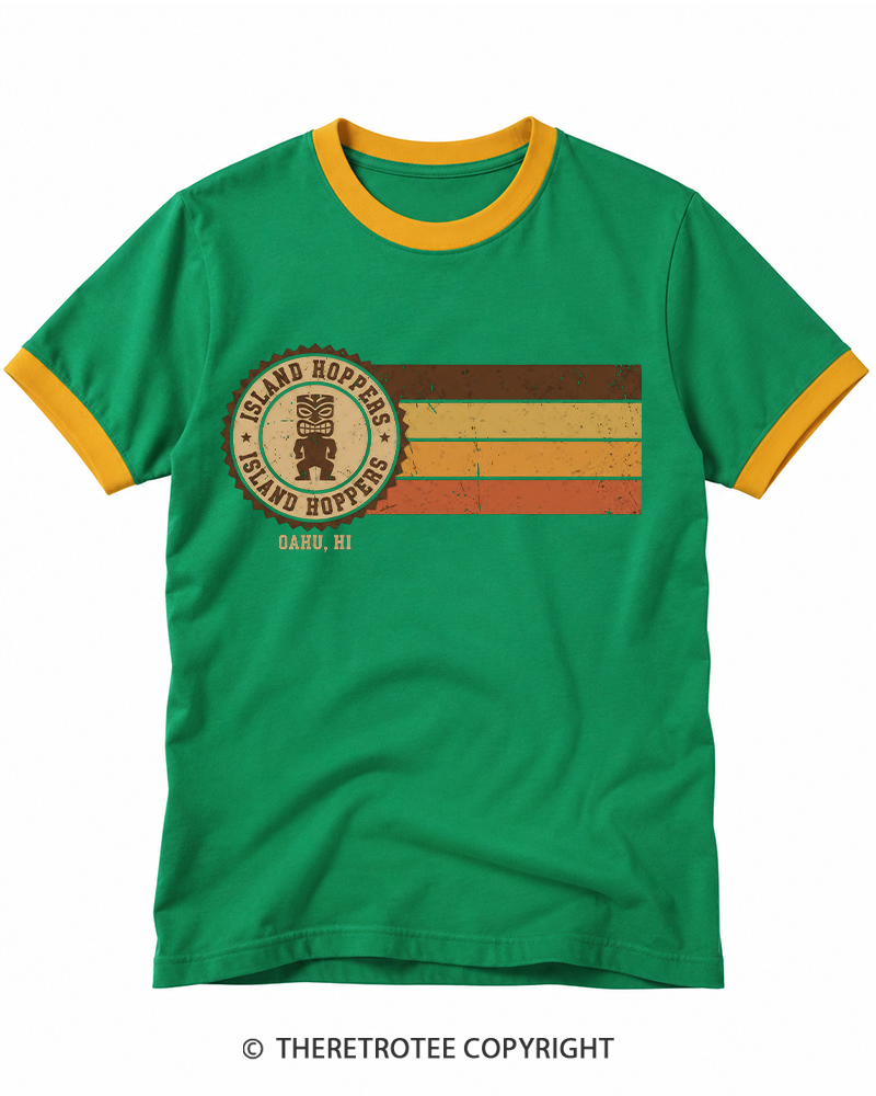 TheRetroTee Island Hoppers Ringer T-shirt