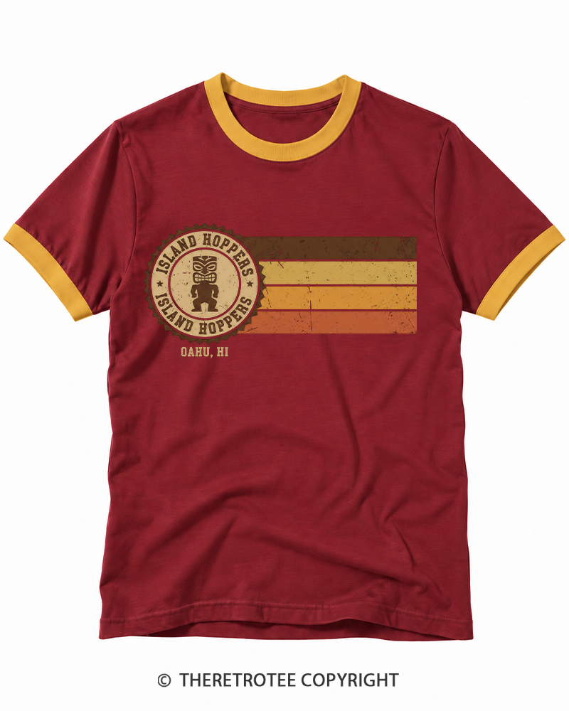 TheRetroTee Island Hoppers Ringer T-shirt